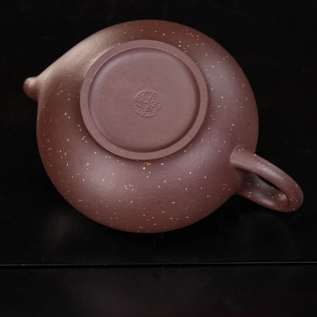 "Huaying" Yixing Teapot – 150cc, Semi-Handmade with Huanglongshan Purple Clay by Wu Junxian