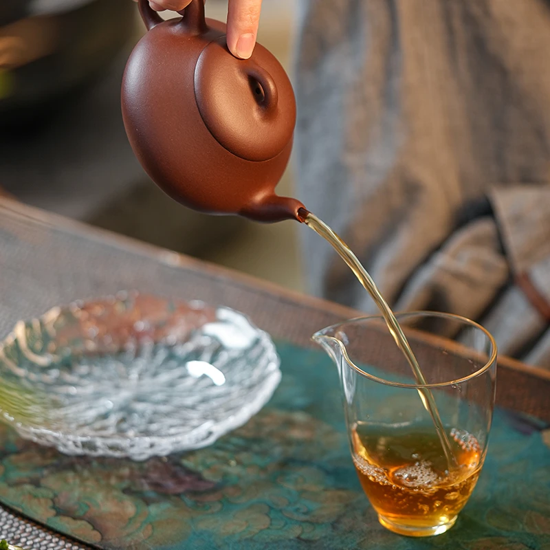 "Han Tang Shipiao" Yixing Teapot – 220cc, Semi-Handmade with Huanglongshan Original Qing Shui Ni Clay, by Artisan Xia Xiaojin
