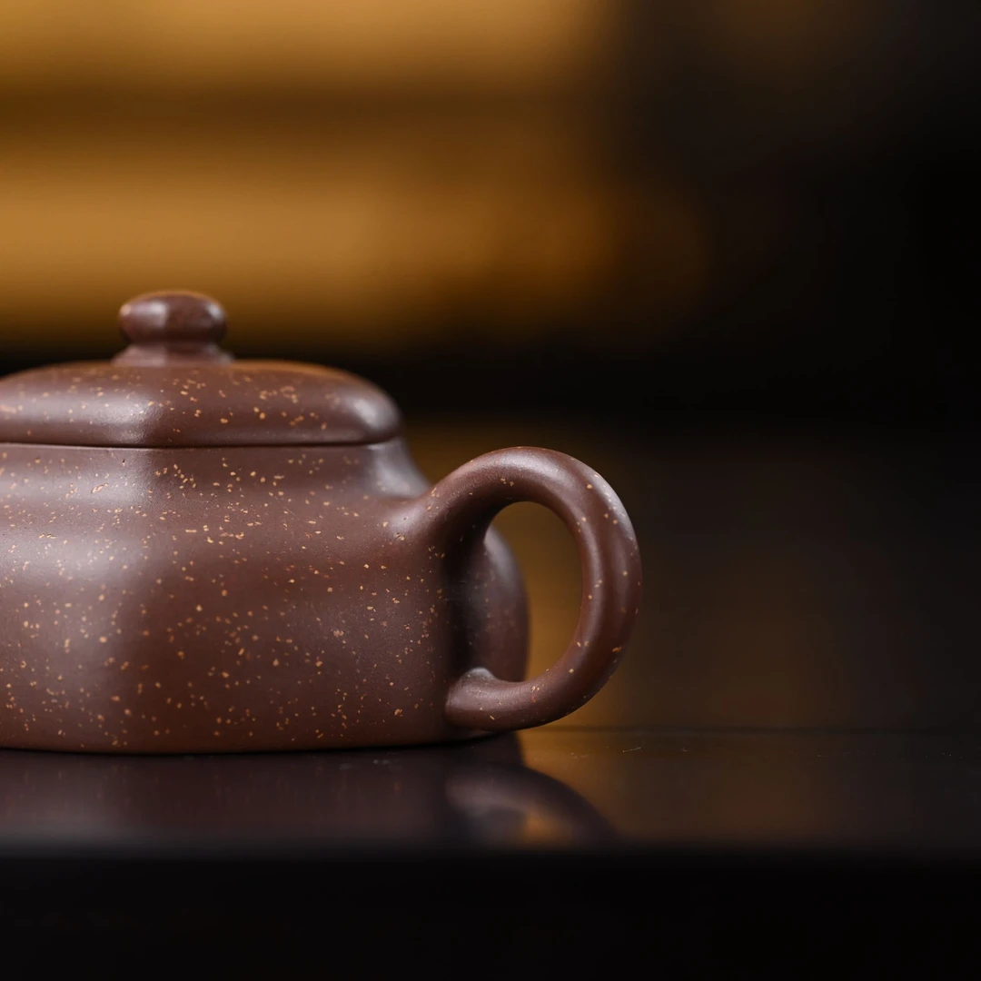 "Liu Fang Jing Le" (Hexagonal Serenity) Yixing Teapot – 150cc, Semi-Handmade with Huanglongshan Original Zi Ni Clay, by Artisan Bao Saiying