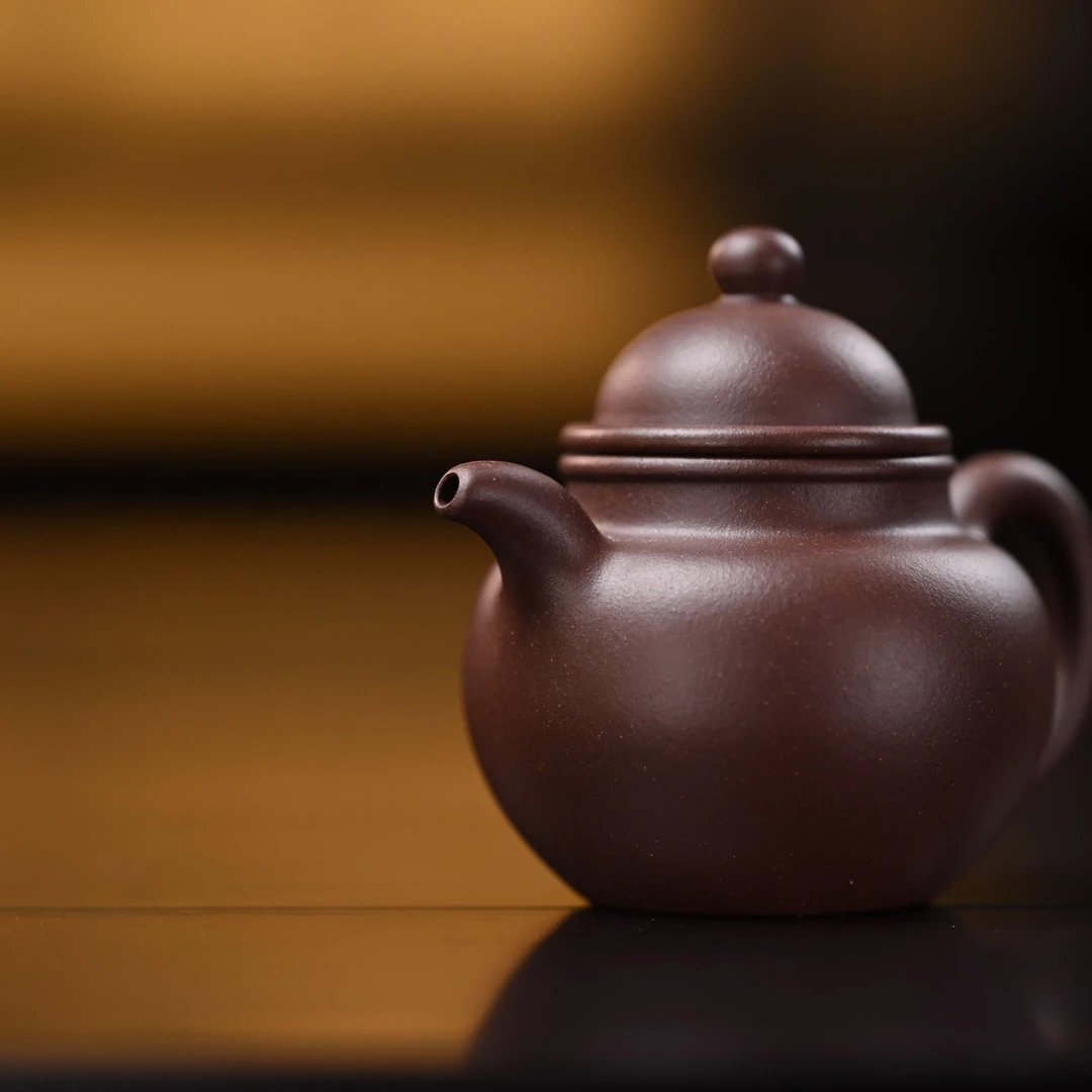"Xiao Shouzhen Duo Qiu" (Small Shouzhen Sphere Teapot) – 80cc, Fully Handmade Yixing Teapot with Huanglongshan Original Zi Ni Clay, by Artisan Yuan Gaopeng
