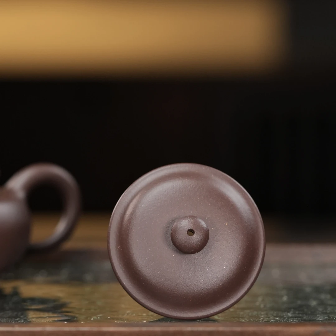 "Fang Gu" (Ancient Style) Yixing Teapot – 200cc, Fully Handmade with Huanglongshan Original Zi Ni Clay, by Artisan Yuan Gaopeng