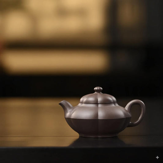 "Haitang Hehuan" (Begonia & Acacia Harmony) Yixing Teapot – 150cc, Semi-Handmade with Huanglongshan Original Ore Zini by Wu Yuehao