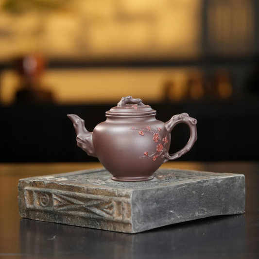 "Bao Chun" (Spring Messenger) Yixing Teapot – 200cc, Semi-Handmade with Huanglongshan Original Zi Ni Clay, by Artisan Yuan Qun