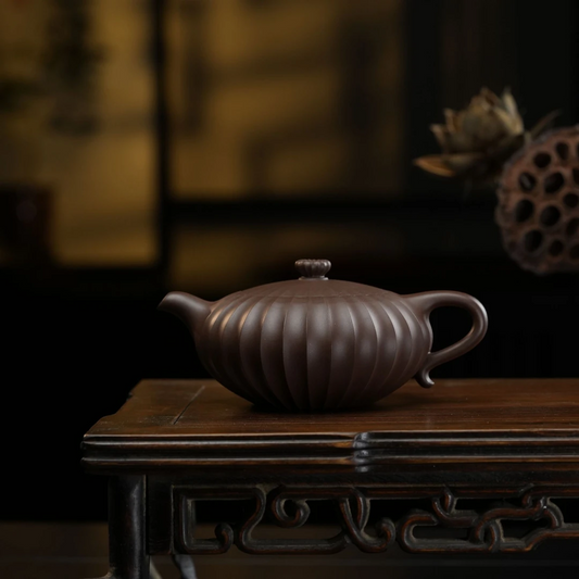 "Wei Song" (Ode of Serenity) Yixing Teapot – 280cc, Semi-Handmade with Huanglongshan Original Zi Ni Clay, by Artisan Wu Meiqun