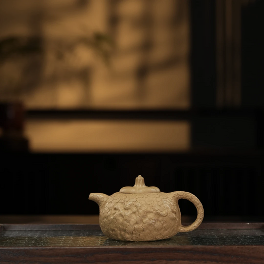 "Yin Long Gong Chun" (Hidden Dragon Offering Spring) Yixing Teapot – 150cc, Semi-Handmade with Huanglongshan Duan Ni Clay, by Artisan Zhang Lei