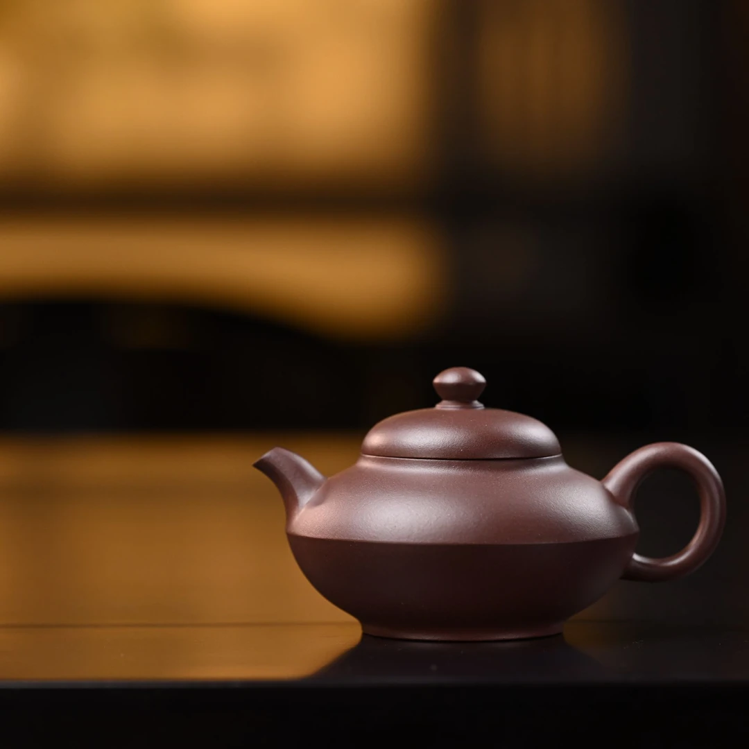 "He Huan" (Harmony & Joy) Yixing Teapot – 150cc, Semi-Handmade with Huanglongshan Original Zi Ni Clay, by Artisan Wu Hao
