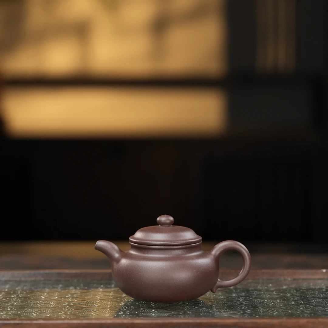 "Fang Gu" (Ancient Style) Yixing Teapot – 200cc, Fully Handmade with Huanglongshan Original Zi Ni Clay, by Artisan Yuan Gaopeng