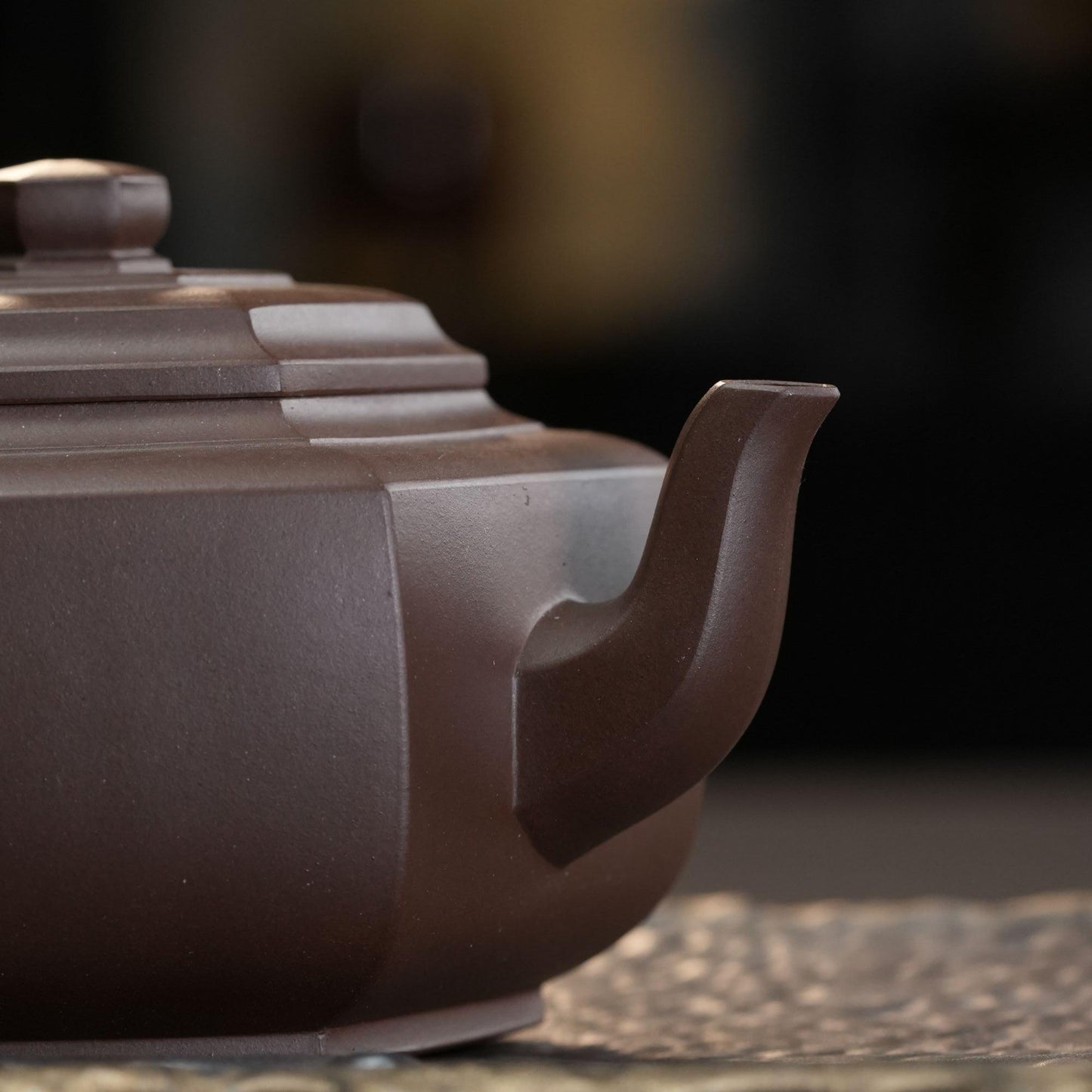 "Liu Fang Xue Hua" (Hexagonal Snow Blossom) Yixing Teapot – 280cc, Fully Handmade with Huanglongshan Zini by Jiang Xiaoqiang