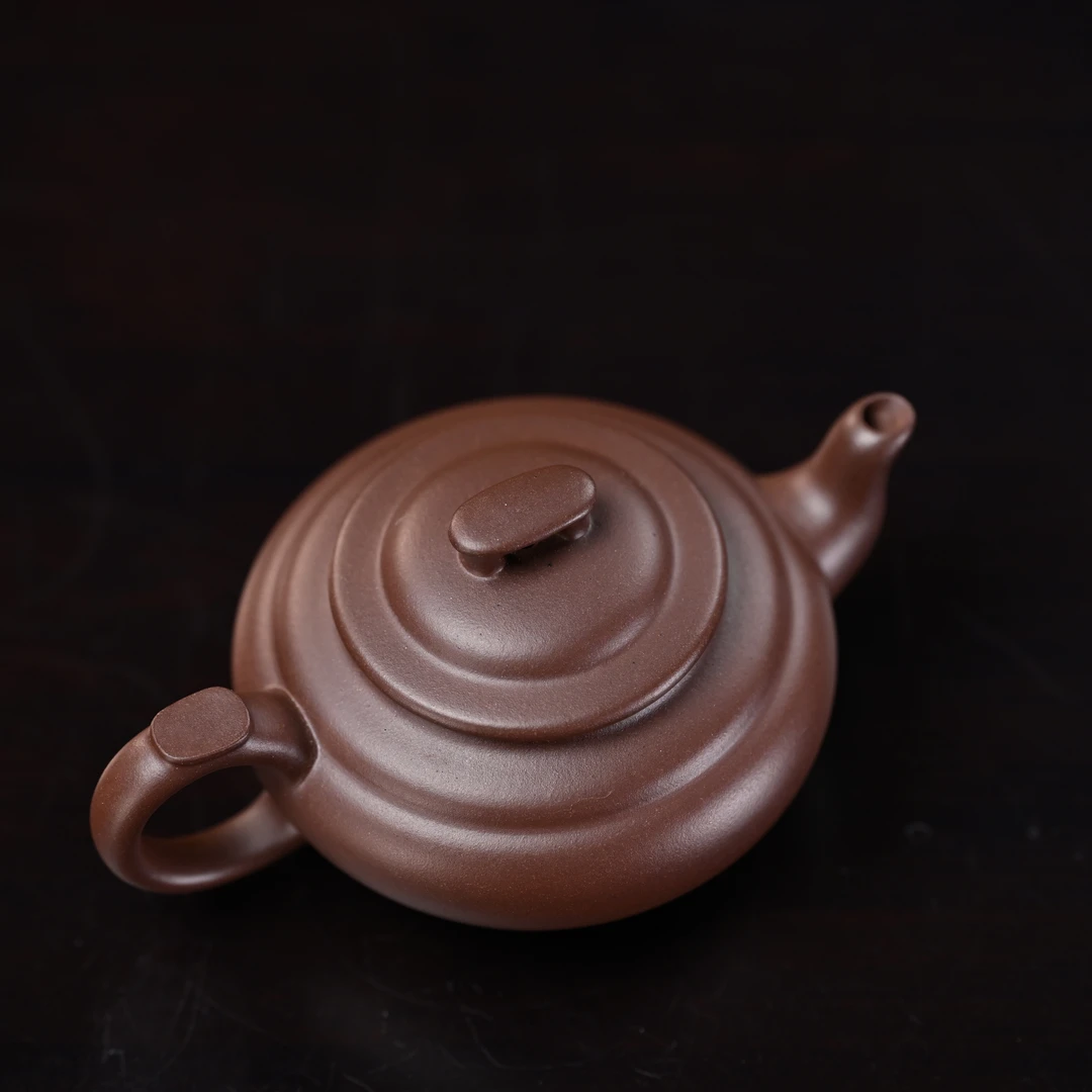 "Shang Xinqiao" (New Bridge) Yixing Teapot – 100cc, Semi-Handmade with Huanglongshan Purple Clay by Zou Rong