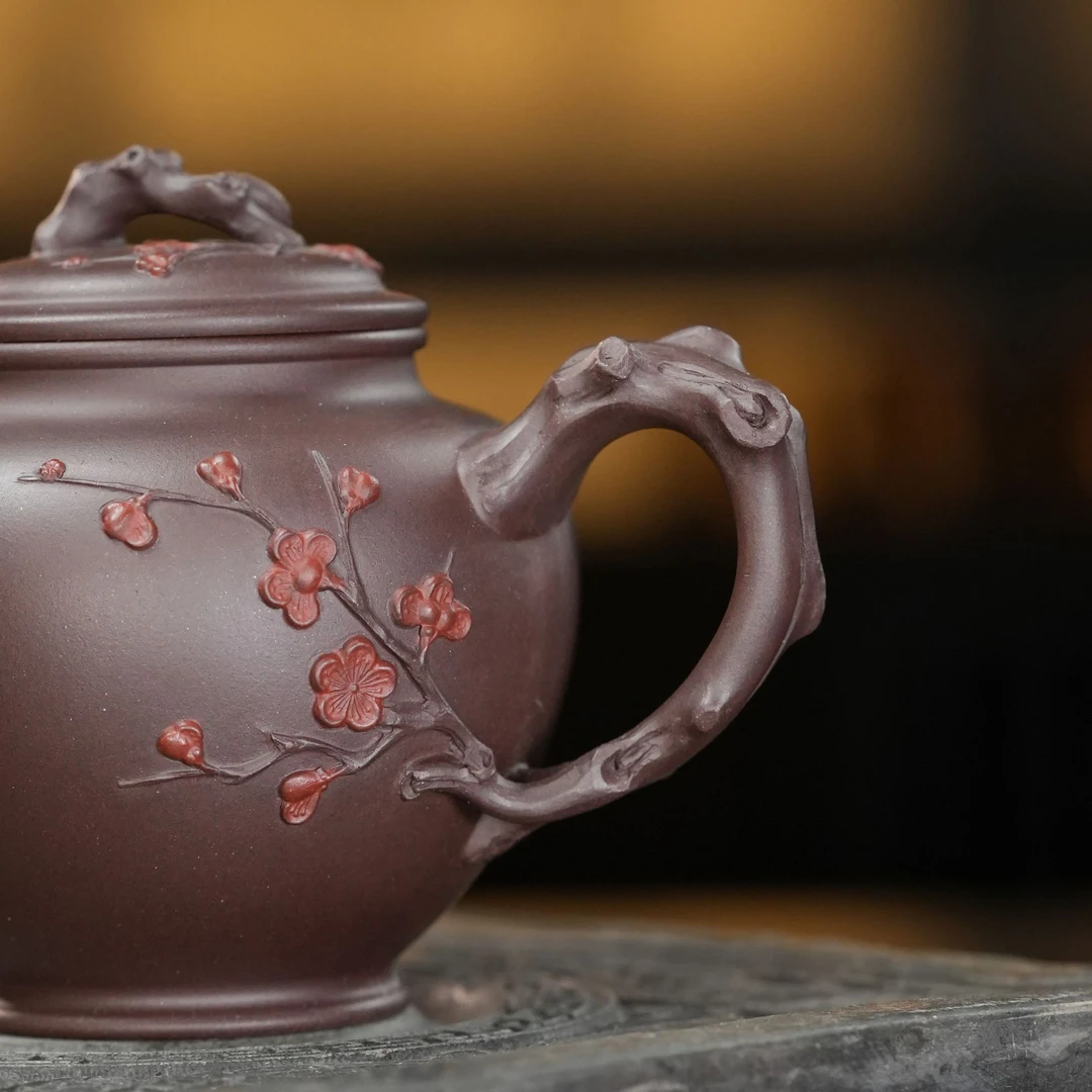 "Bao Chun" (Spring Messenger) Yixing Teapot – 200cc, Semi-Handmade with Huanglongshan Original Zi Ni Clay, by Artisan Yuan Qun
