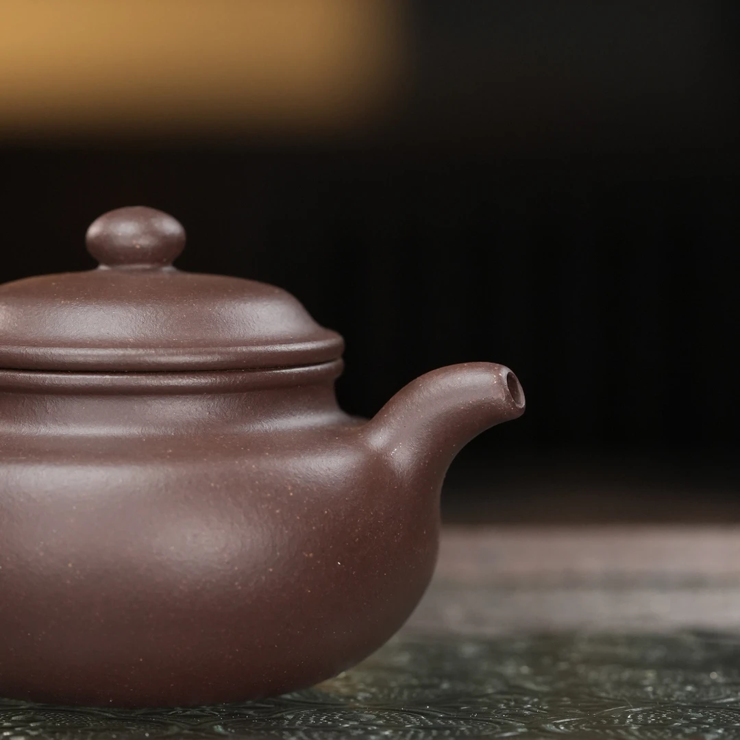 "Fang Gu" (Ancient Style) Yixing Teapot – 200cc, Fully Handmade with Huanglongshan Original Zi Ni Clay, by Artisan Yuan Gaopeng