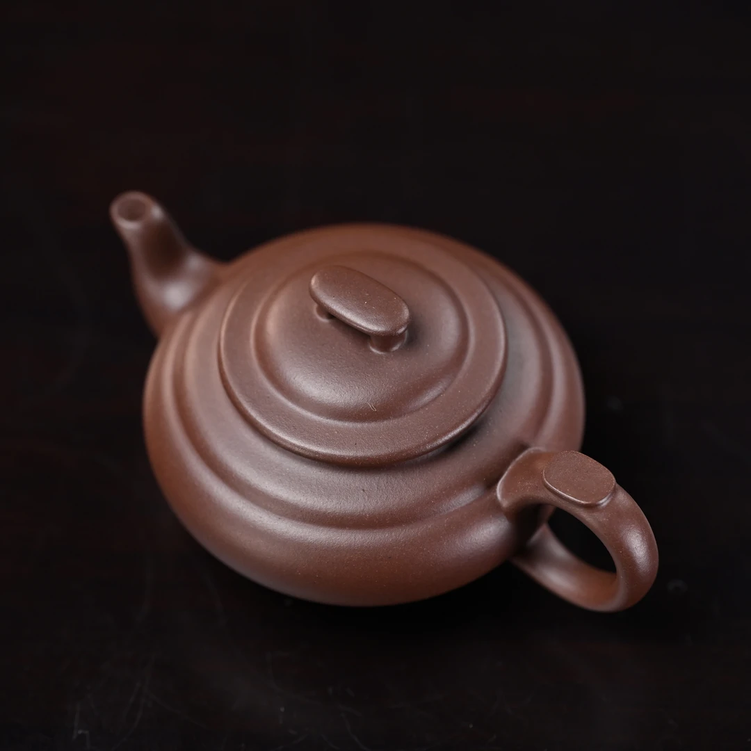 "Shang Xinqiao" (New Bridge) Yixing Teapot – 100cc, Semi-Handmade with Huanglongshan Purple Clay by Zou Rong