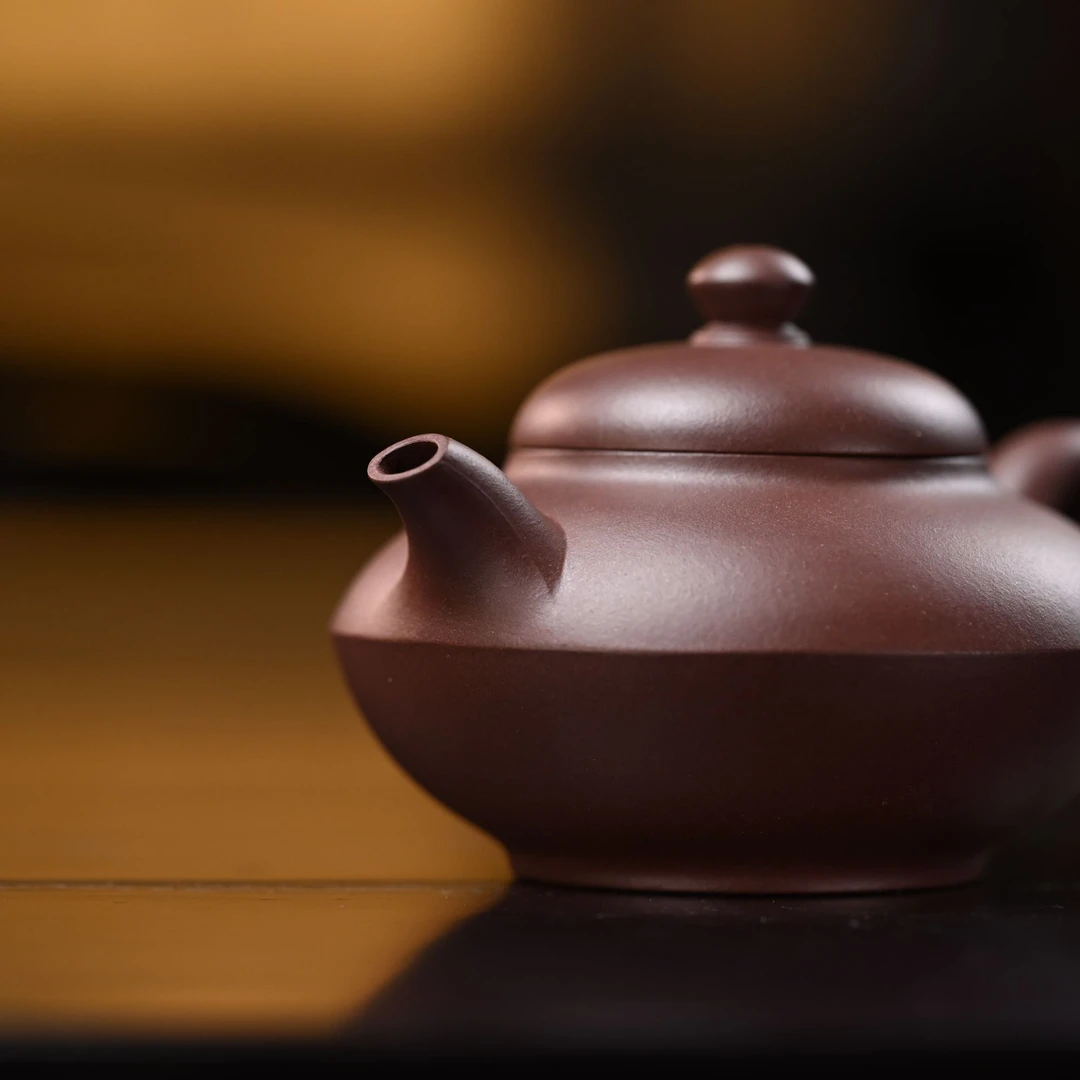 "He Huan" (Harmony & Joy) Yixing Teapot – 150cc, Semi-Handmade with Huanglongshan Original Zi Ni Clay, by Artisan Wu Hao