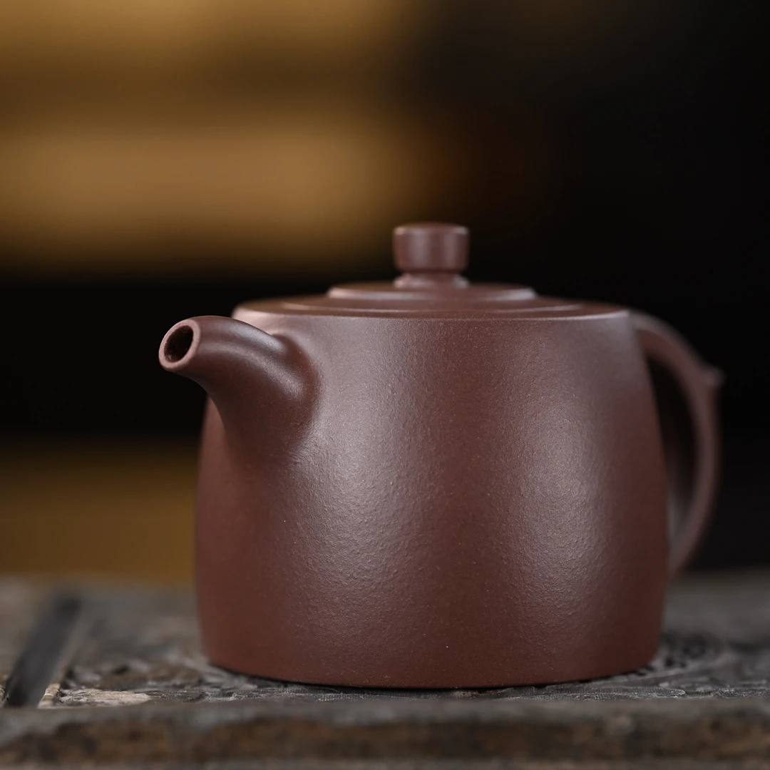 "Jing Lan" (Well Fence) Yixing Teapot – 180cc, Semi-Handmade with Huanglongshan Original Zi Ni Clay, by Artisan Zhou Xichen