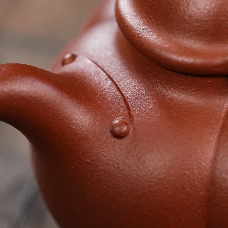 "Ruyi Haitang" (Auspicious Begonia) Yixing Teapot – 200cc, Semi-Handmade with Small Kiln Zhuni by Wu Yuehao