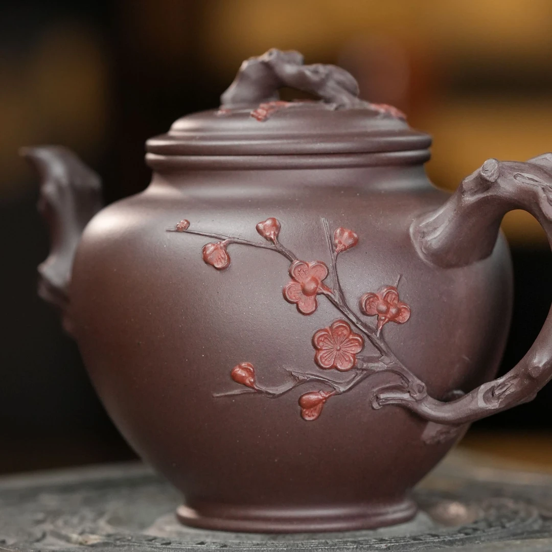 "Bao Chun" (Spring Messenger) Yixing Teapot – 200cc, Semi-Handmade with Huanglongshan Original Zi Ni Clay, by Artisan Yuan Qun