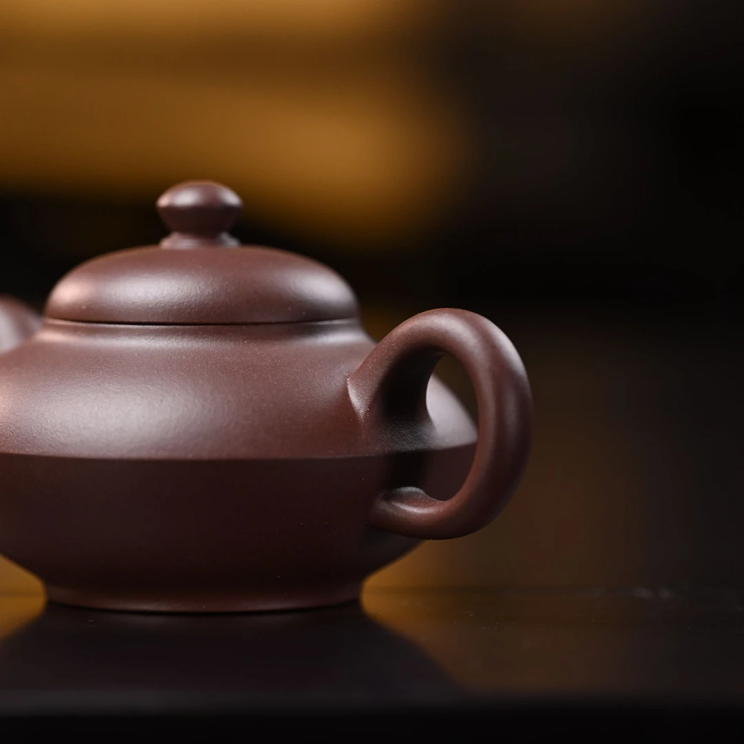 "He Huan" (Harmony & Joy) Yixing Teapot – 150cc, Semi-Handmade with Huanglongshan Original Zi Ni Clay, by Artisan Wu Hao