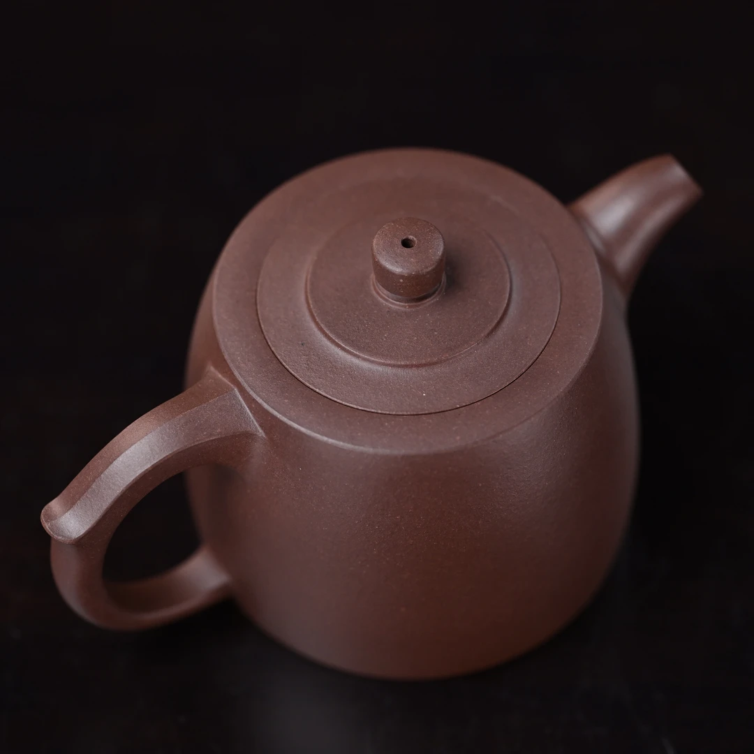 "Jing Lan" (Well Fence) Yixing Teapot – 180cc, Semi-Handmade with Huanglongshan Original Zi Ni Clay, by Artisan Zhou Xichen